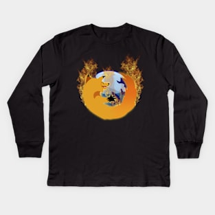 Cool Firefox Kids Long Sleeve T-Shirt